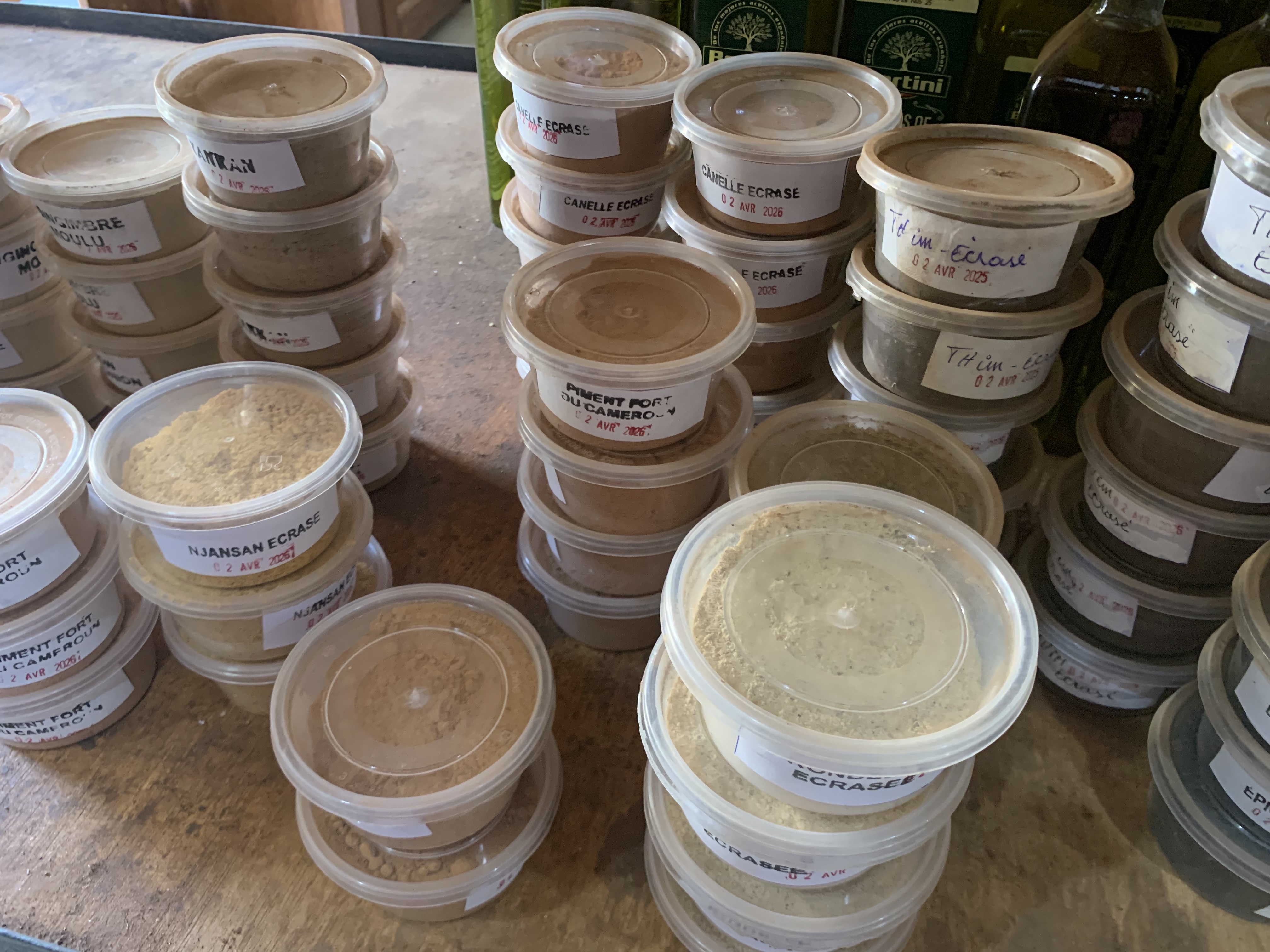 Condiment en poudre. Rondelles